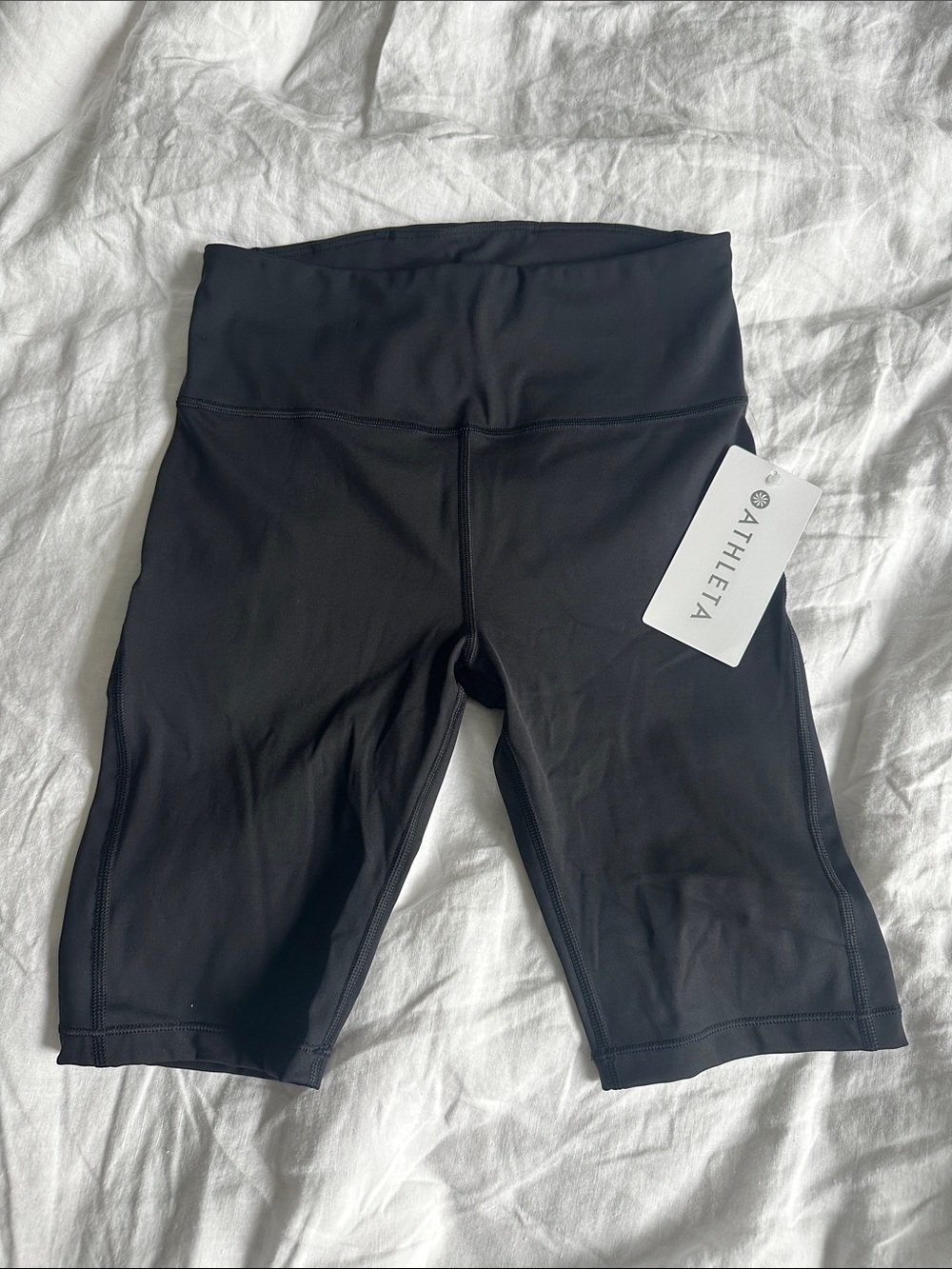 Athleta Black High-Waist Bike Shorts